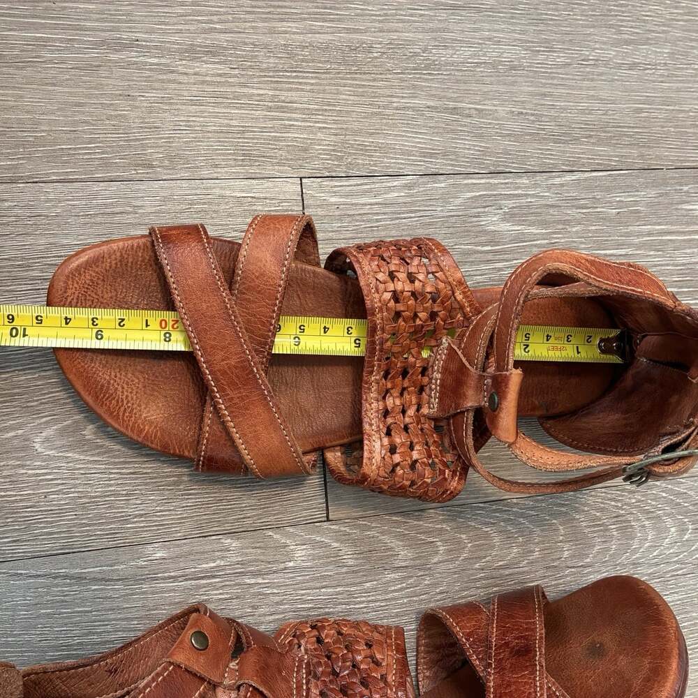 Bed Stu Capriana Dip Dye Brown Leather Strap Gladiator Sandals Boho Size 8 EUC - Picture 6 of 6